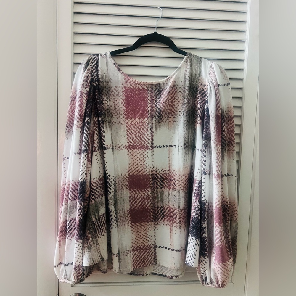 Elegant Plaid Blouse -Final Price